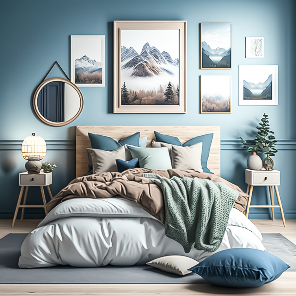 chambre scandinave pastel